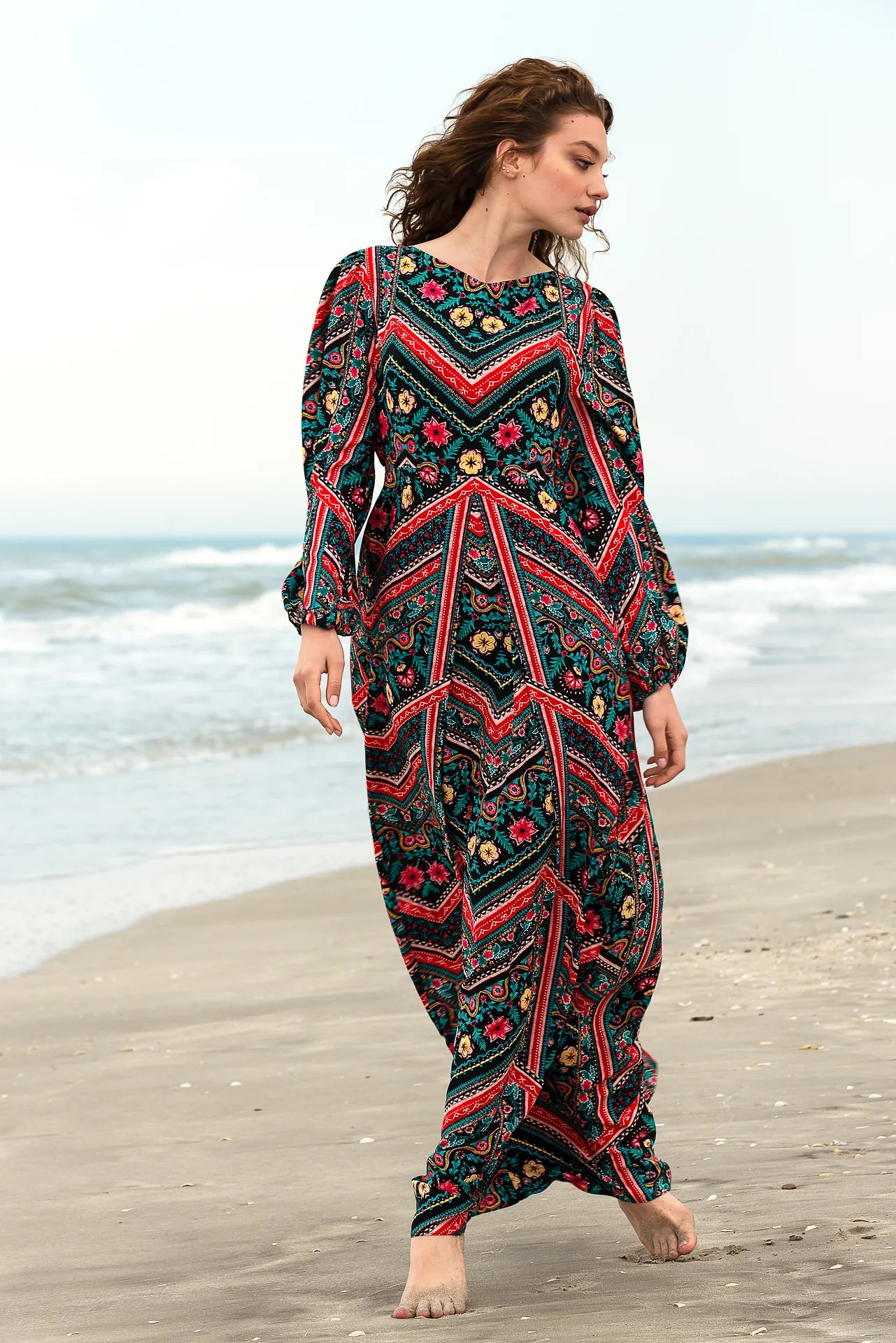 Rochie Lunga Zig Zag